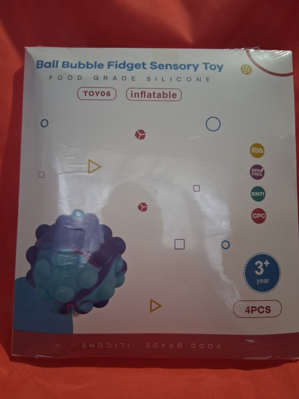Ball Bubble Fidget Sensory Toy - Blue and Purple - Unbranded